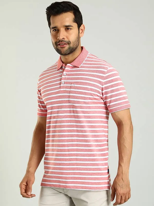 Men Striped Polo T-Shirt