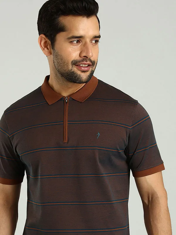 Men Striped Polo T-Shirt