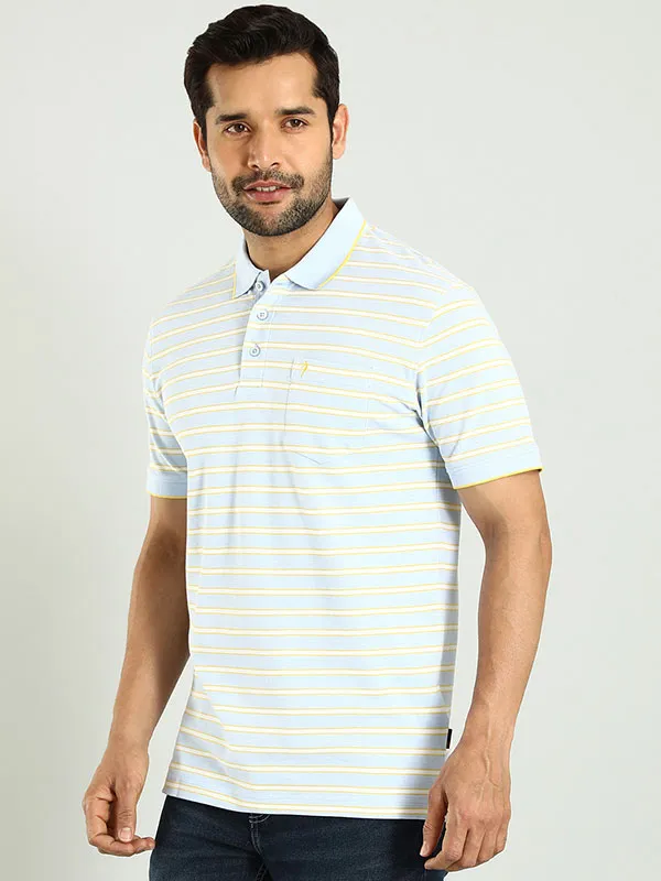 Men Striped Polo T-Shirt
