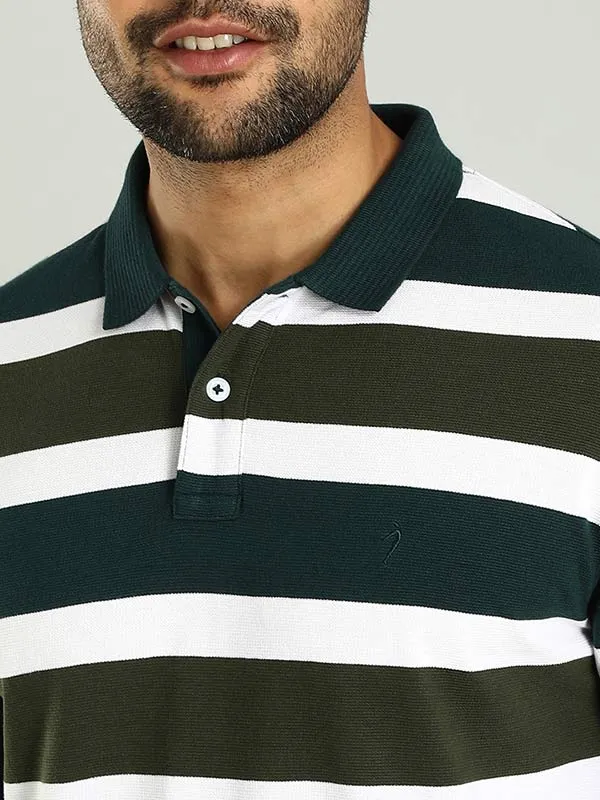 Men Striped Polo T-Shirt