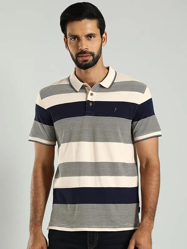 Men Striped Polo T-Shirt