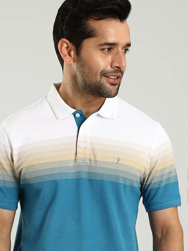 Men Striped Polo T-Shirt