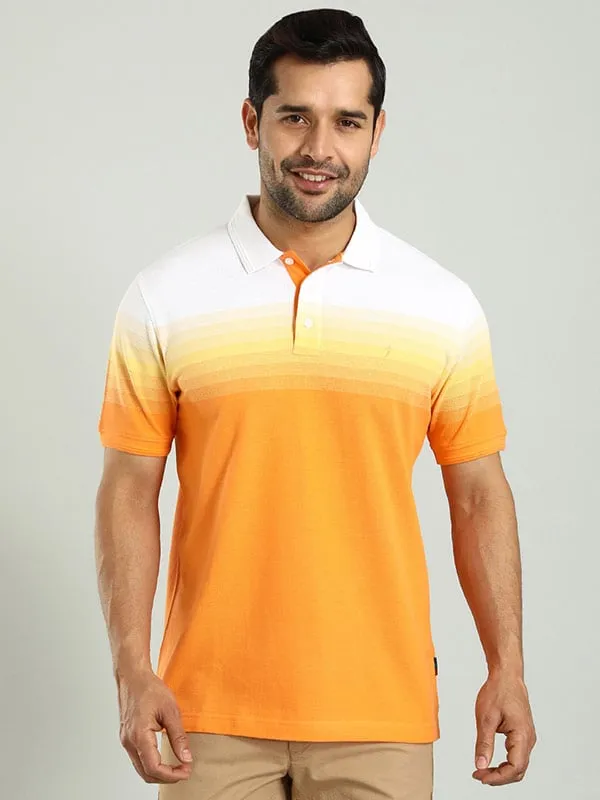 Men Striped Polo T-Shirt