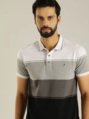 Men Striped Polo T-Shirt