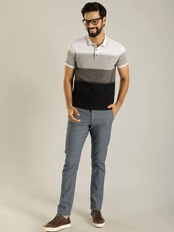 Men Striped Polo T-Shirt