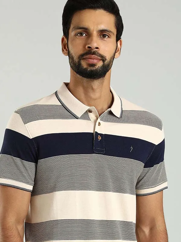 Men Striped Polo T-Shirt