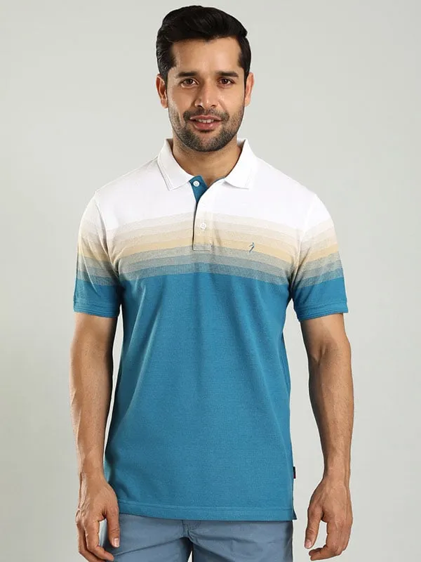 Men Striped Polo T-Shirt