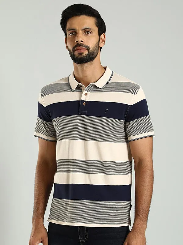 Men Striped Polo T-Shirt
