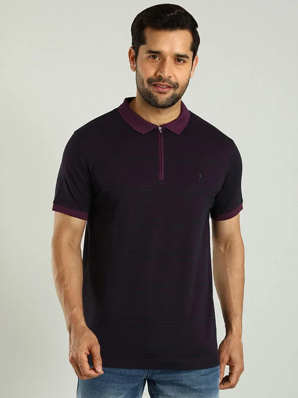 Men Striped Polo T-Shirt