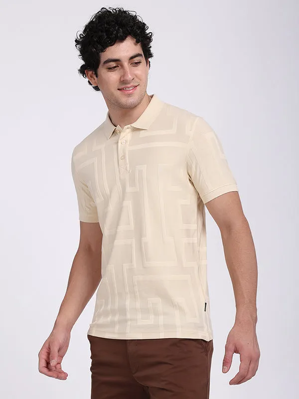 Men Striped Polo T-Shirt