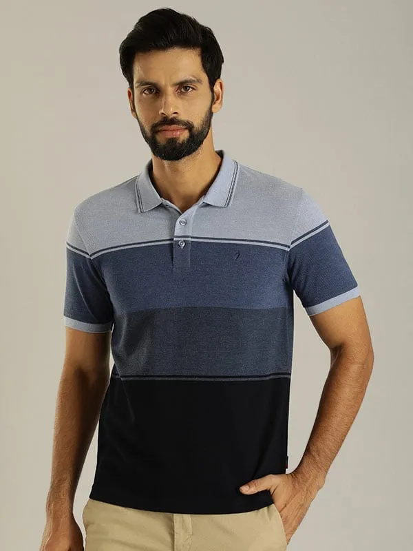 Men Striped Polo T-Shirt