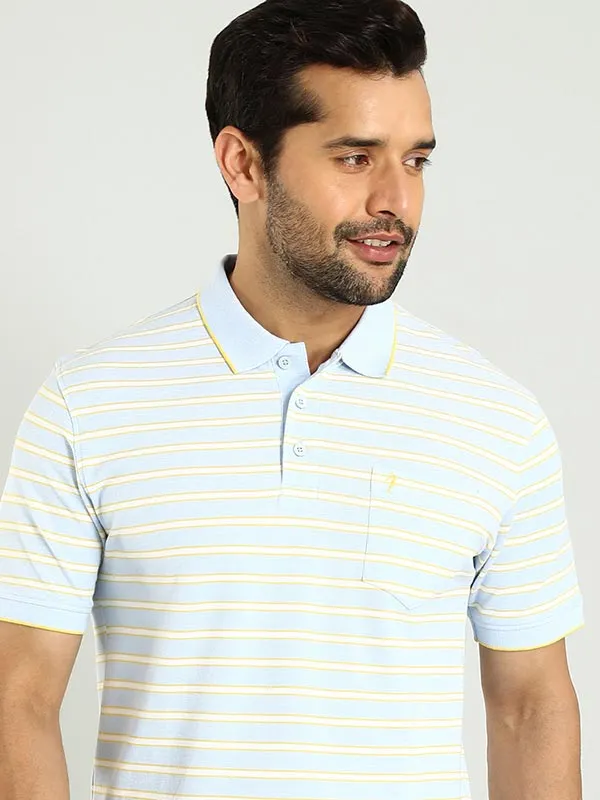 Men Striped Polo T-Shirt