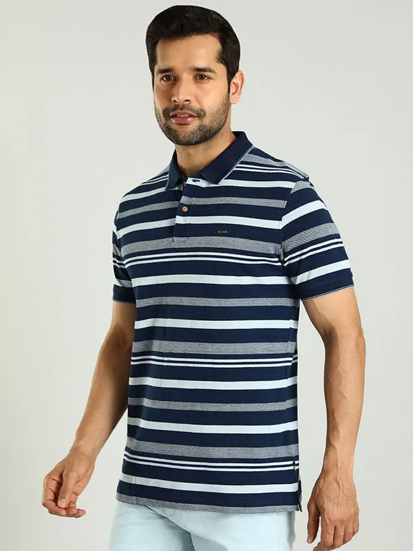 Men Striped Polo T-Shirt