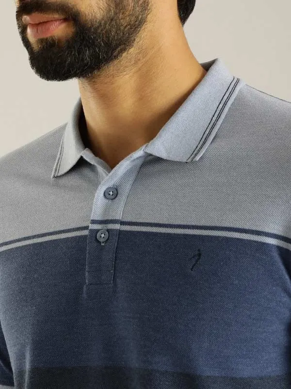 Men Striped Polo T-Shirt