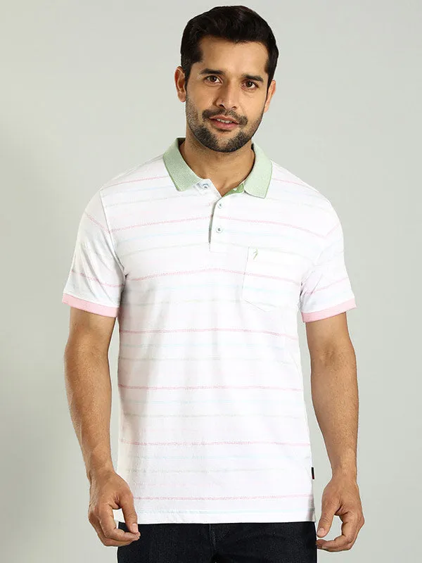 Men Striped Polo T-Shirt