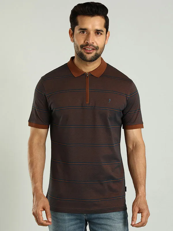 Men Striped Polo T-Shirt