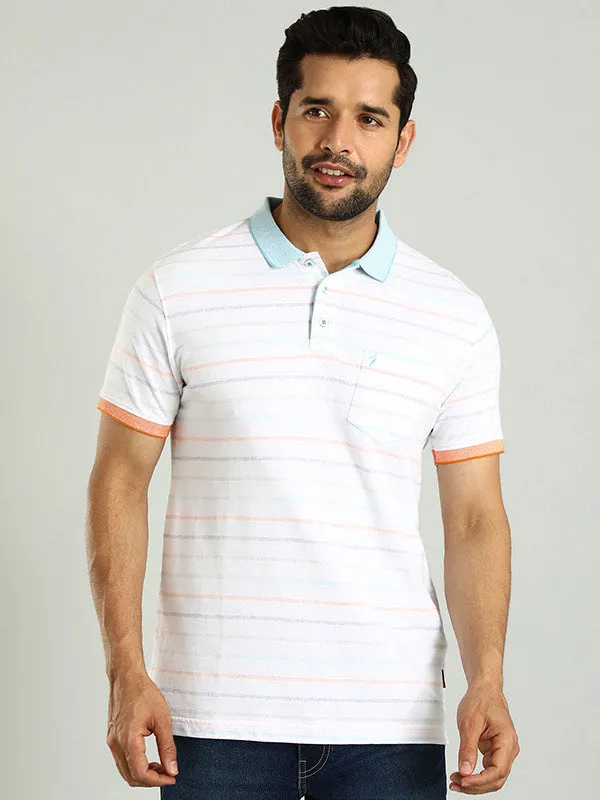 Men Striped Polo T-Shirt