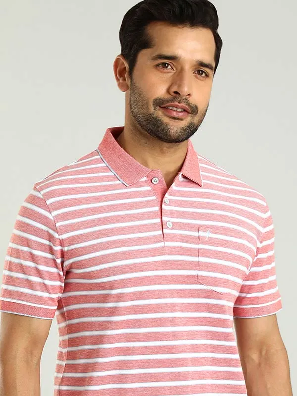 Men Striped Polo T-Shirt