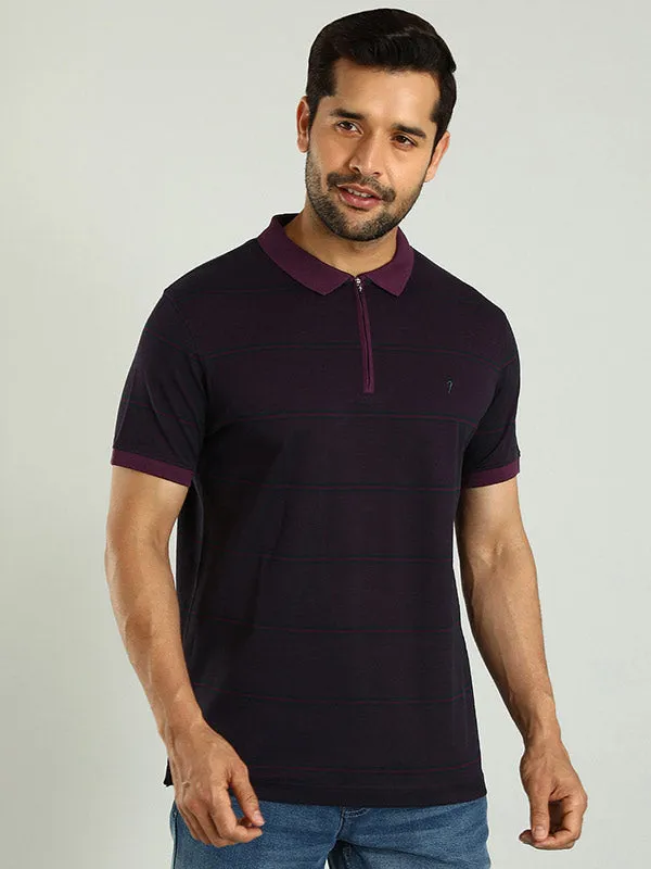 Men Striped Polo T-Shirt