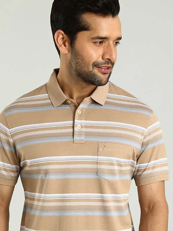 Men Striped Polo T-Shirt