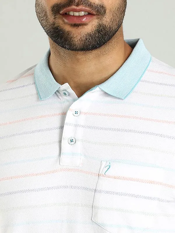 Men Striped Polo T-Shirt