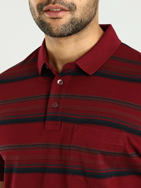 Men Striped Polo T-Shirt