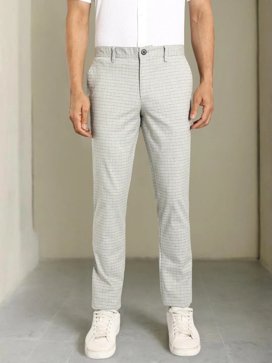 Men Urban Fit Cotton Stretch Trouser