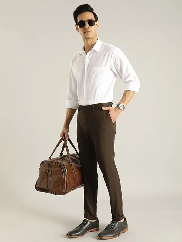 Men Urban Fit Polyester Blend Trouser