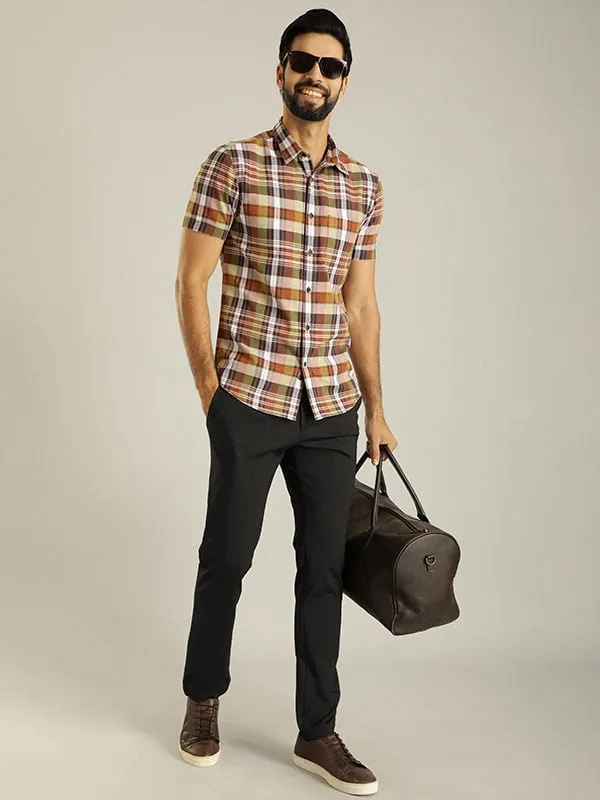 Men Urban Fit Polyester Blend Trouser