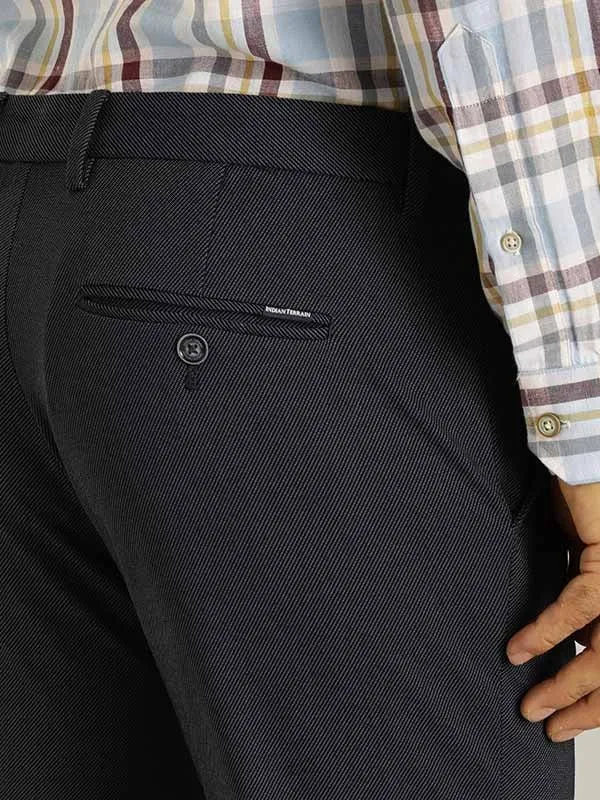 Men Urban Fit Polyester Blend Trouser