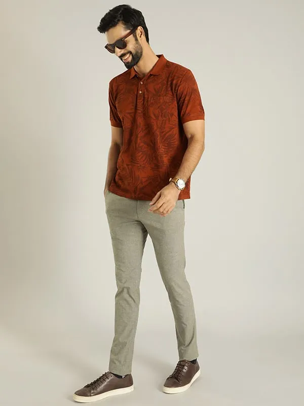 Men Urban Fit Polyester Blend Trouser