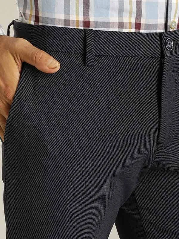 Men Urban Fit Polyester Blend Trouser