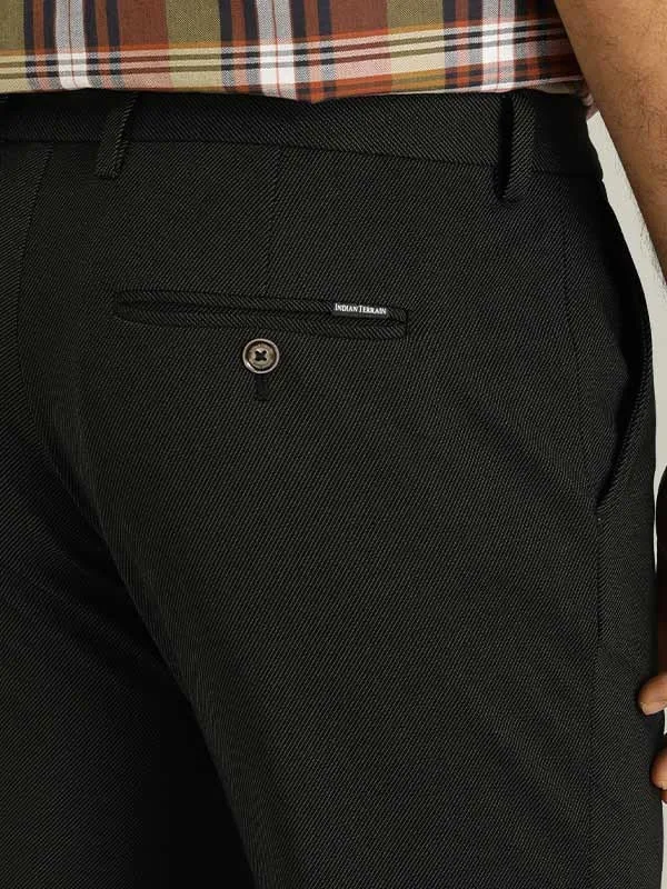 Men Urban Fit Polyester Blend Trouser