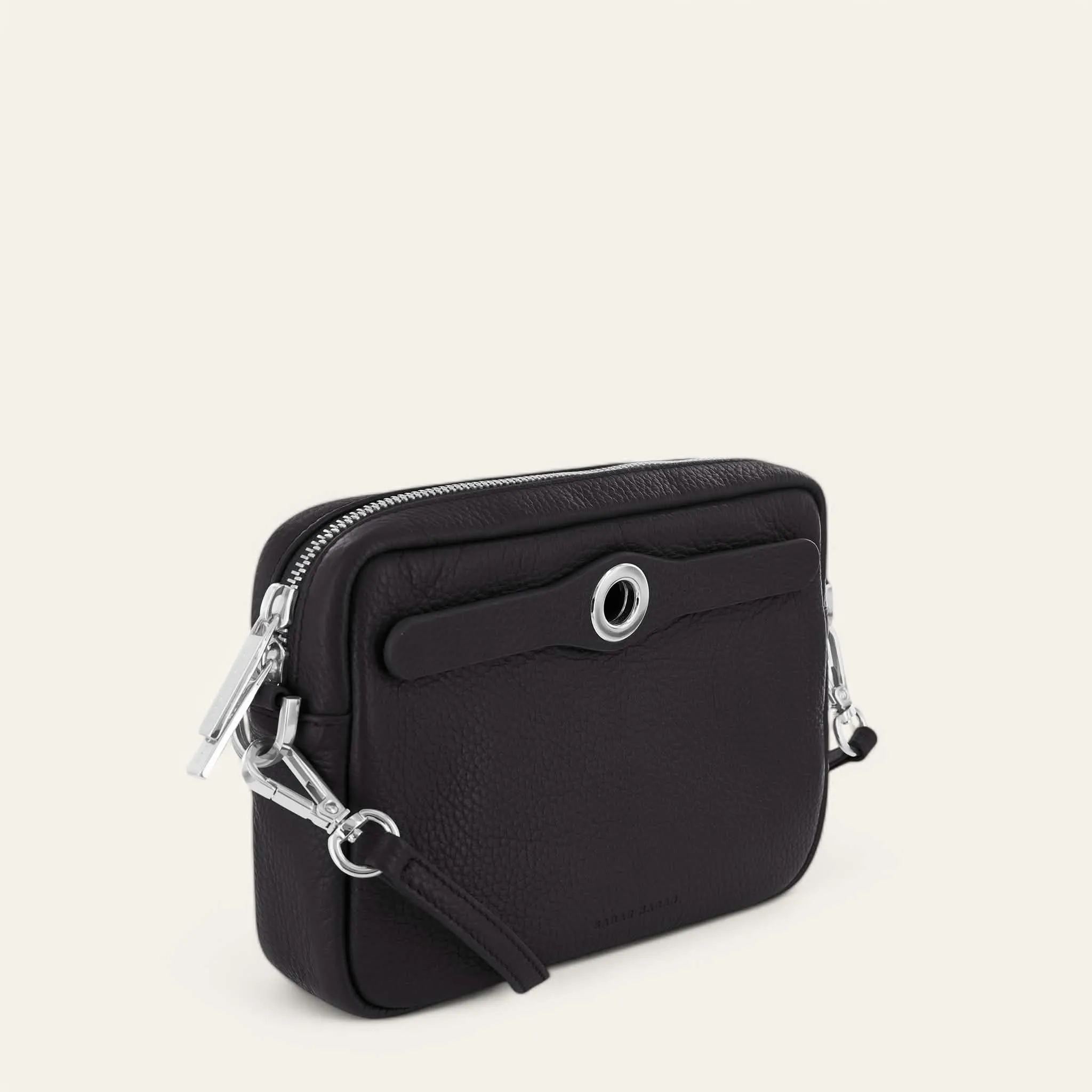 Millie Crossbody | Black with Silver hardware