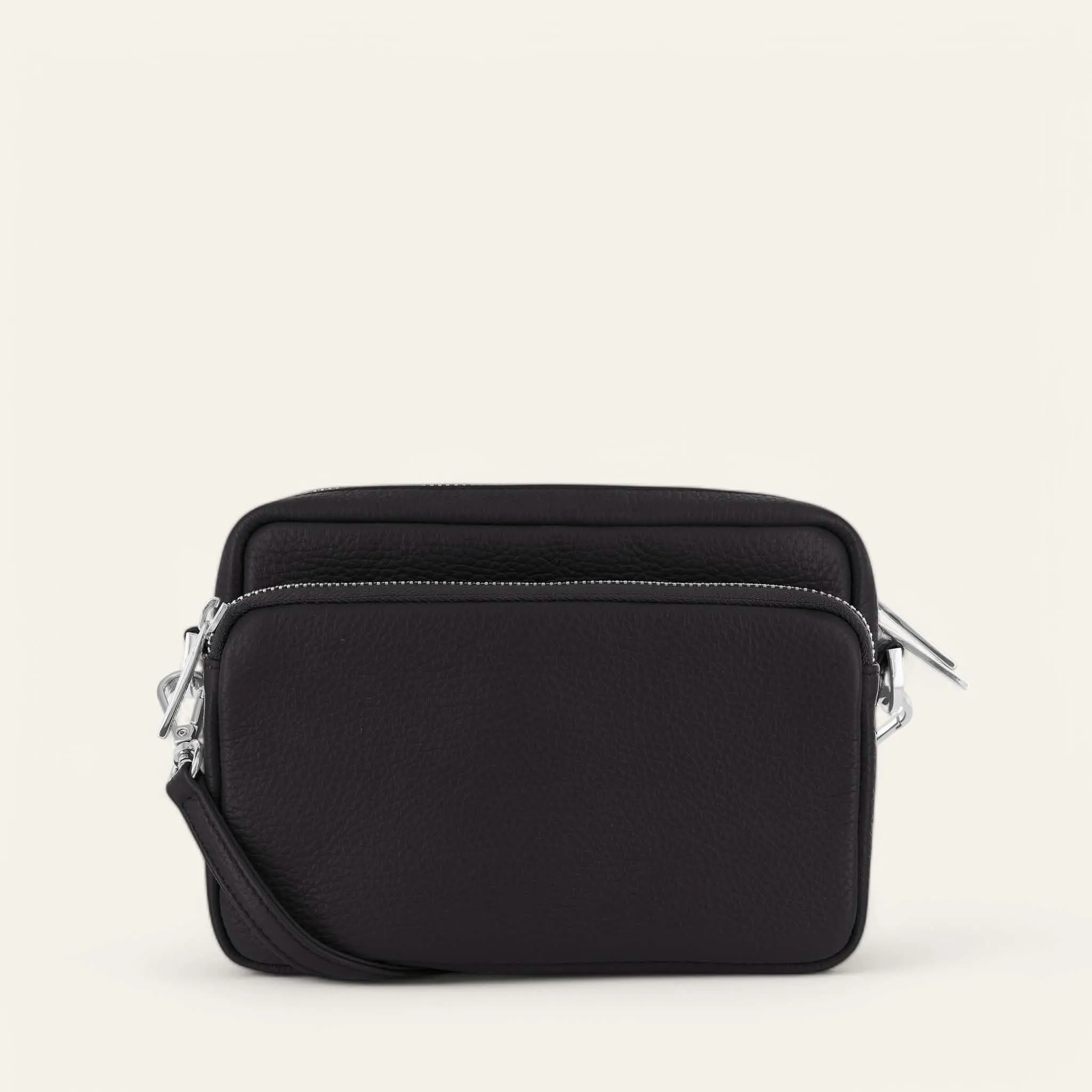 Millie Crossbody | Black with Silver hardware
