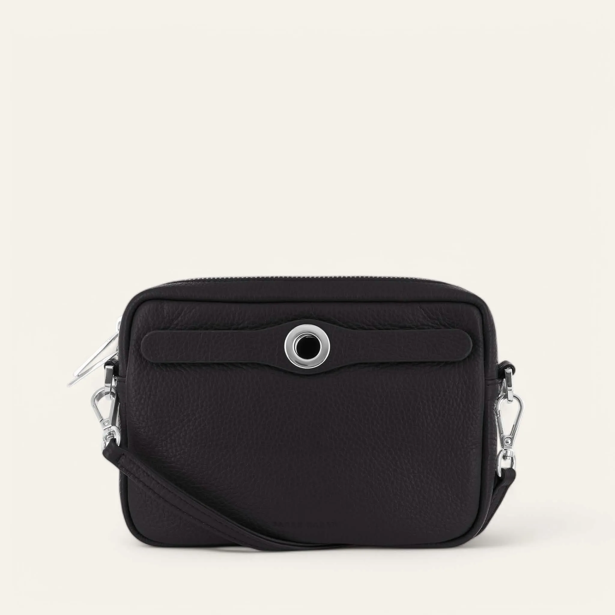 Millie Crossbody | Black with Silver hardware