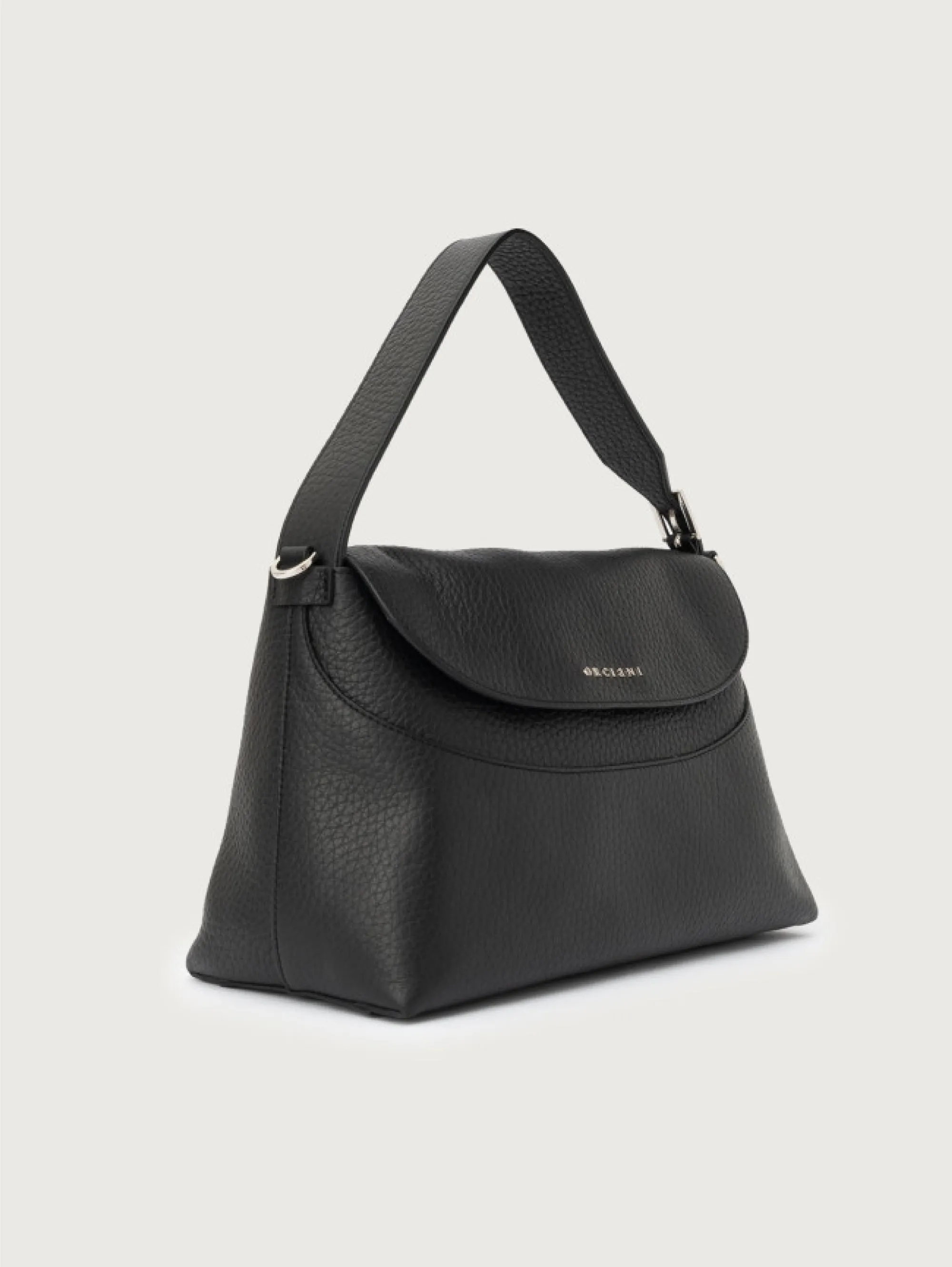 Nana Bag in Black Soft Hammered Leather