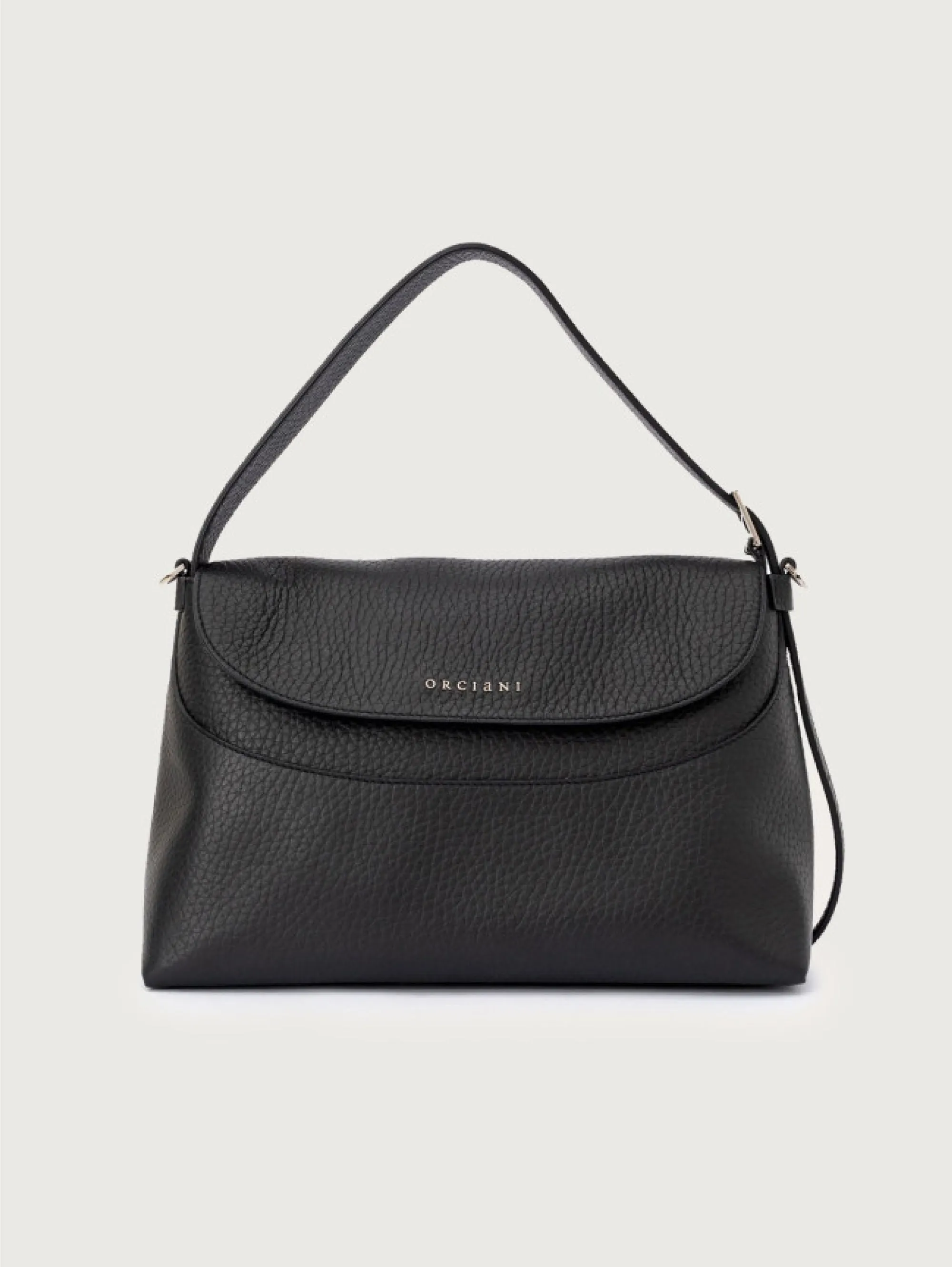 Nana Bag in Black Soft Hammered Leather