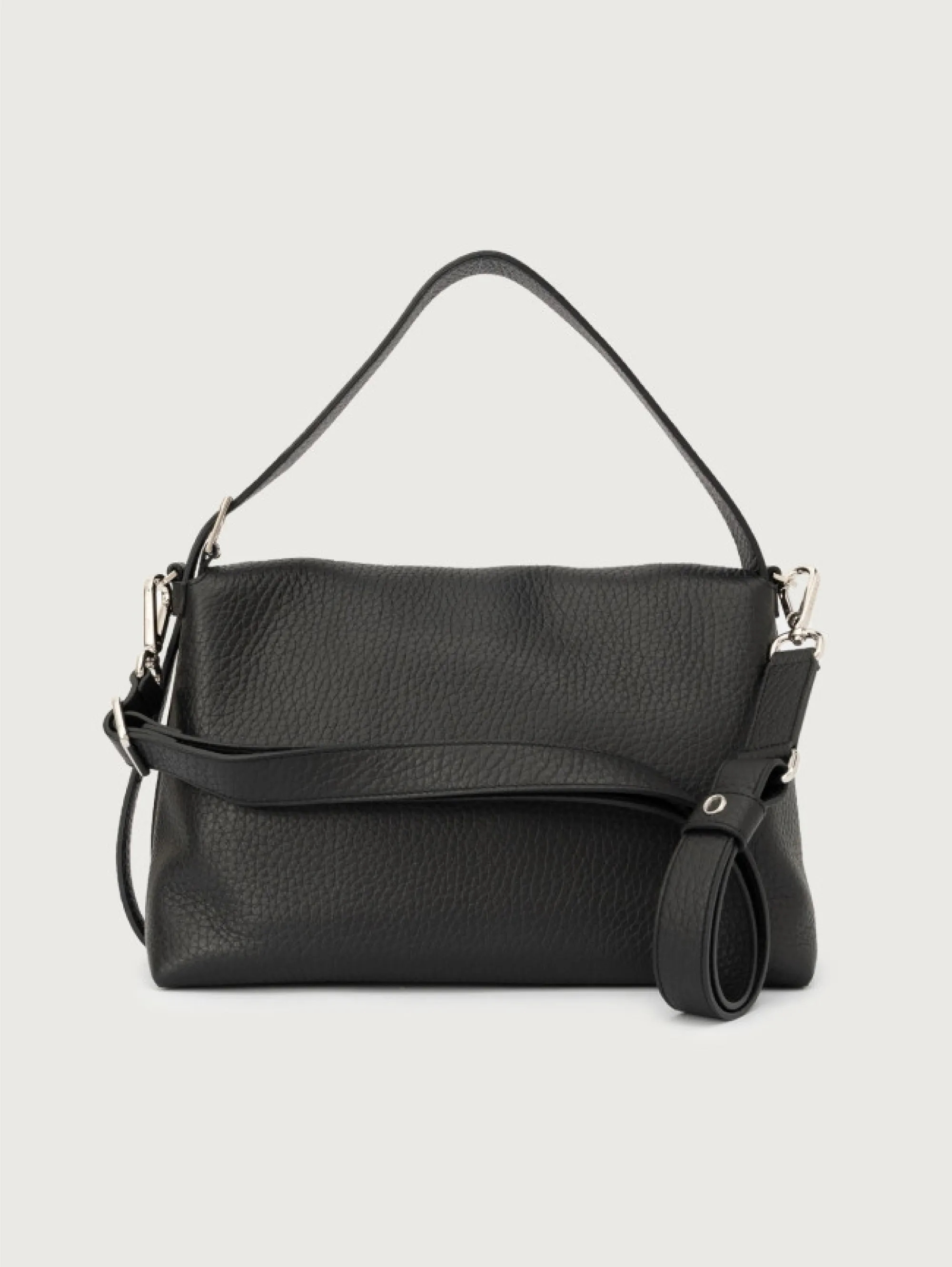 Nana Bag in Black Soft Hammered Leather