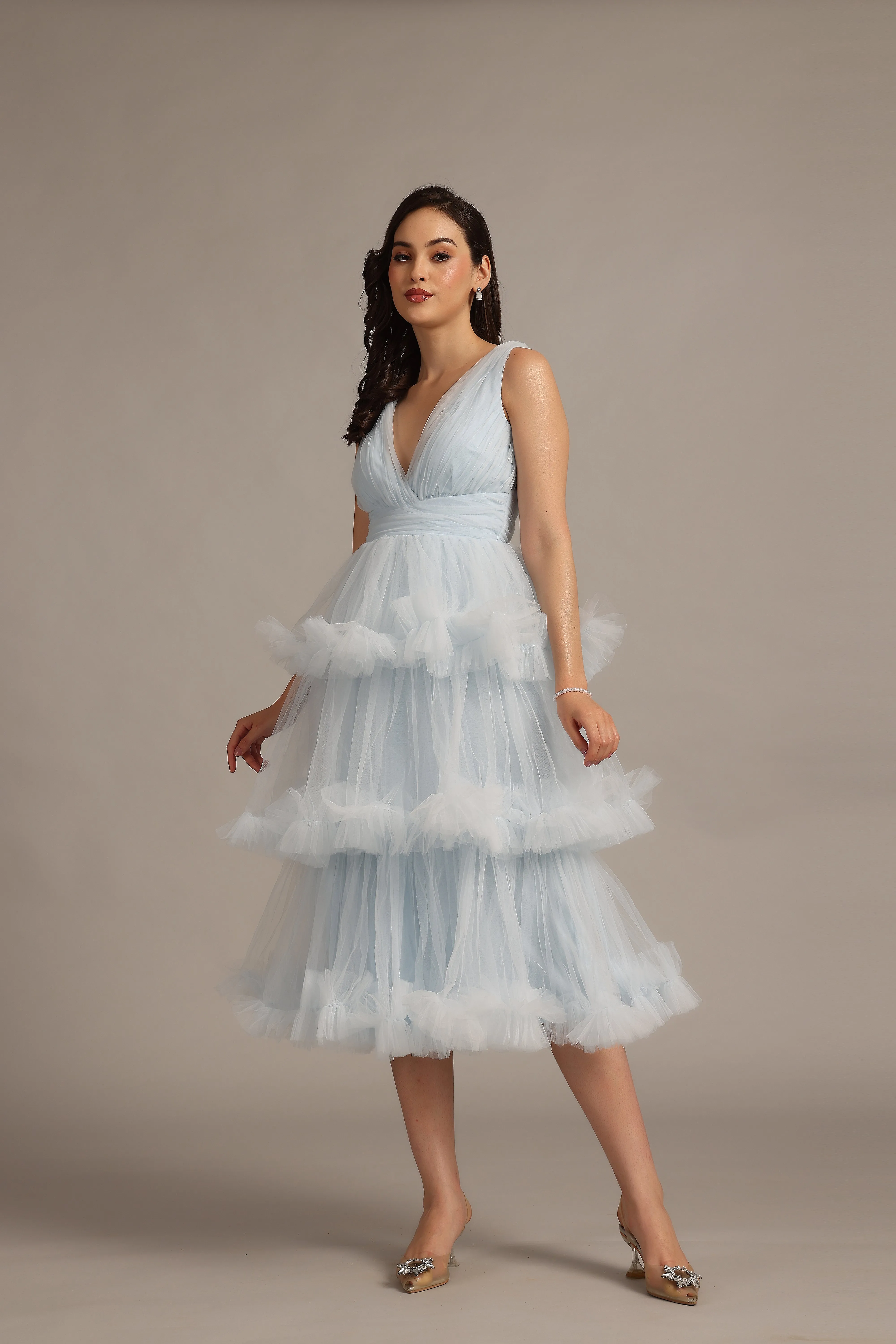 Neddin Midaxi in Powder Blue