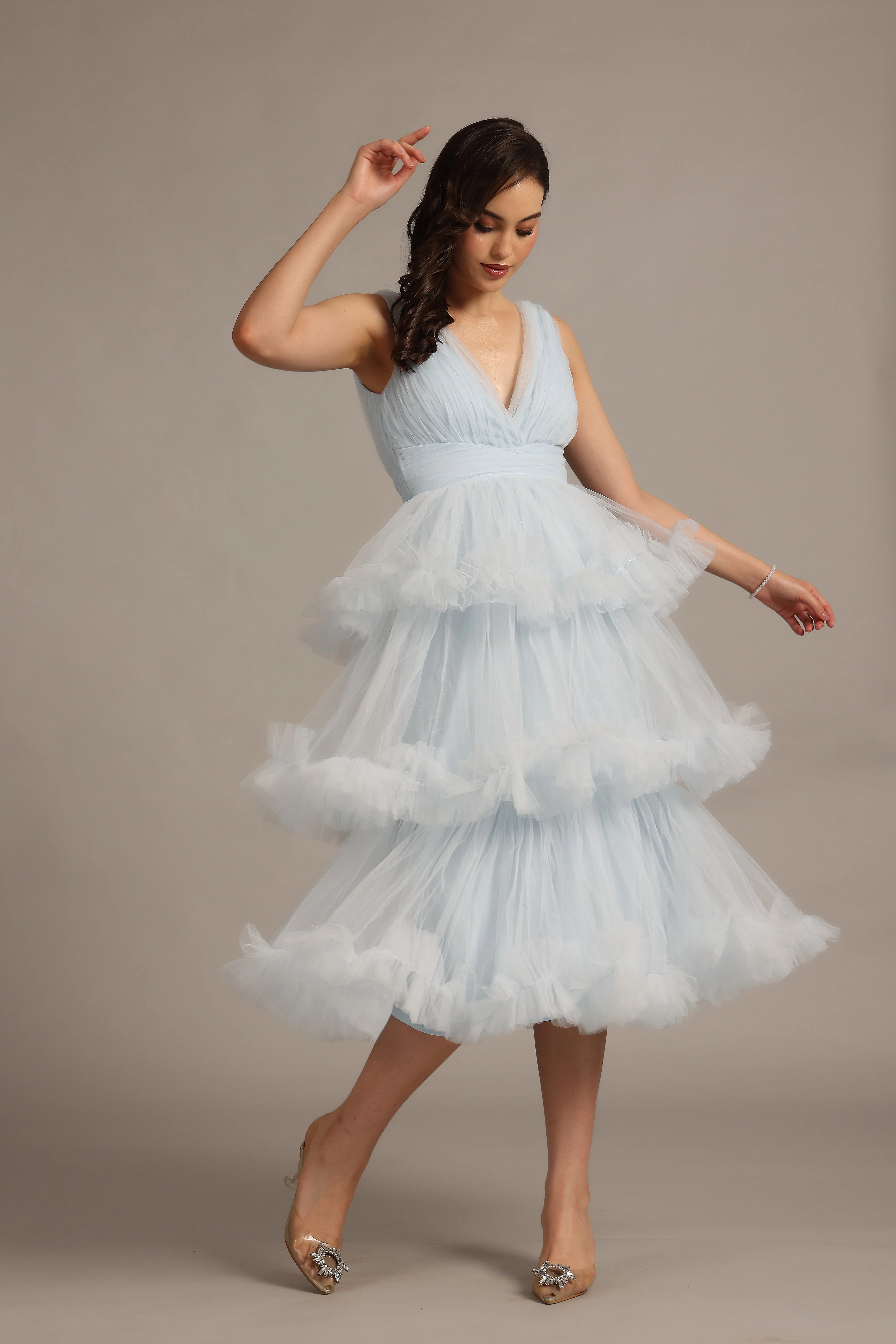 Neddin Midaxi in Powder Blue