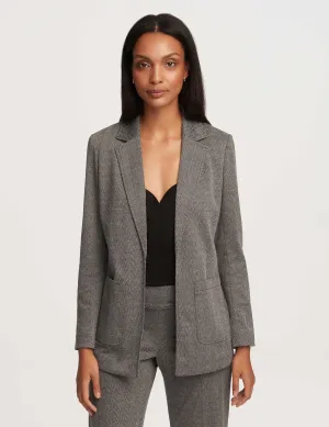 Notched Collar Jacket With Patch Pockets- Sale