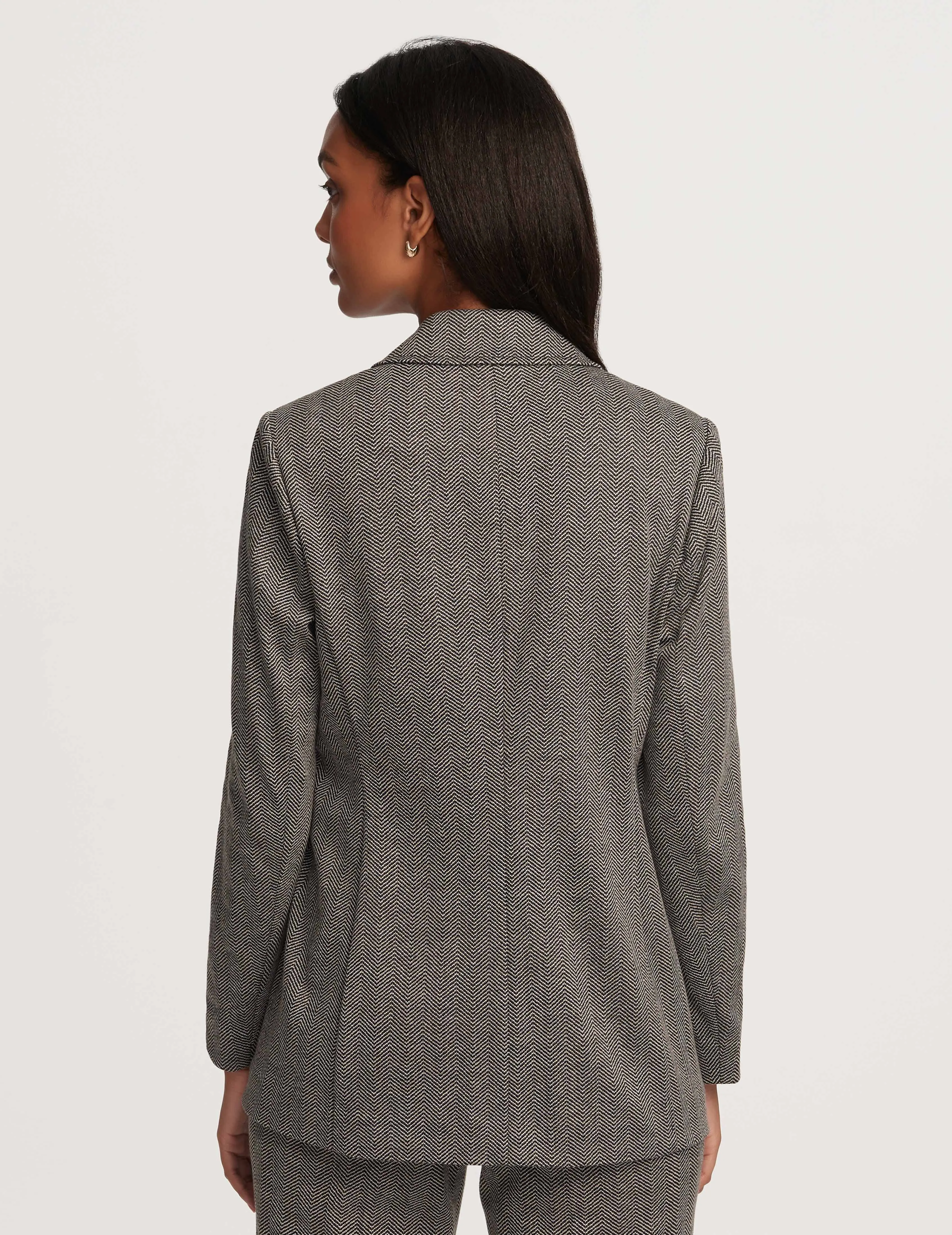 Notched Collar Jacket With Patch Pockets- Sale