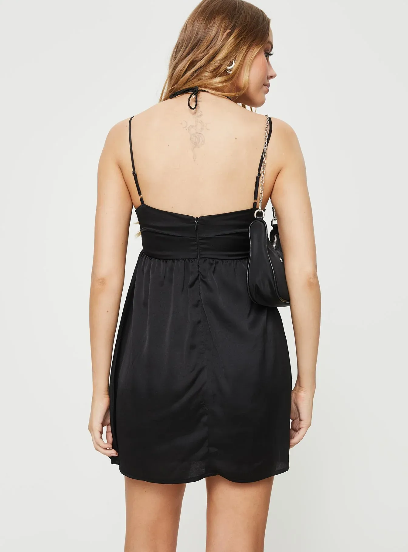 Ortega Mini Dress Black Lower Impact