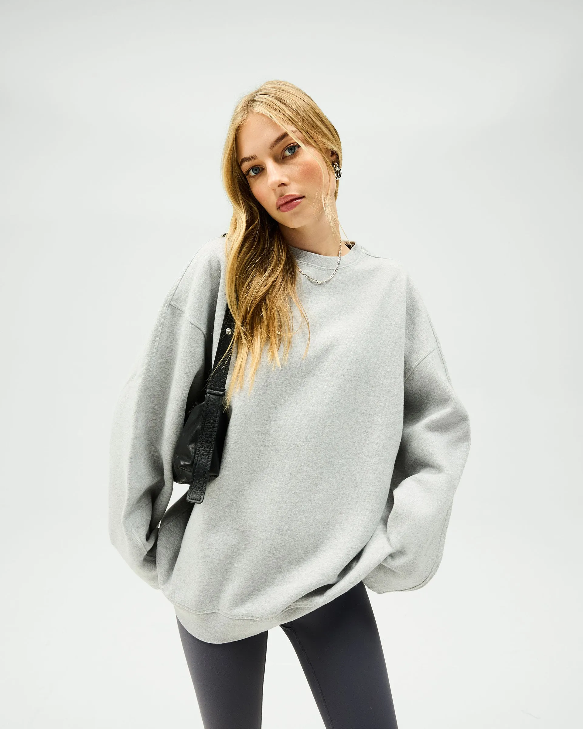 Owners Club Relaxed Sweater - Grey Marl