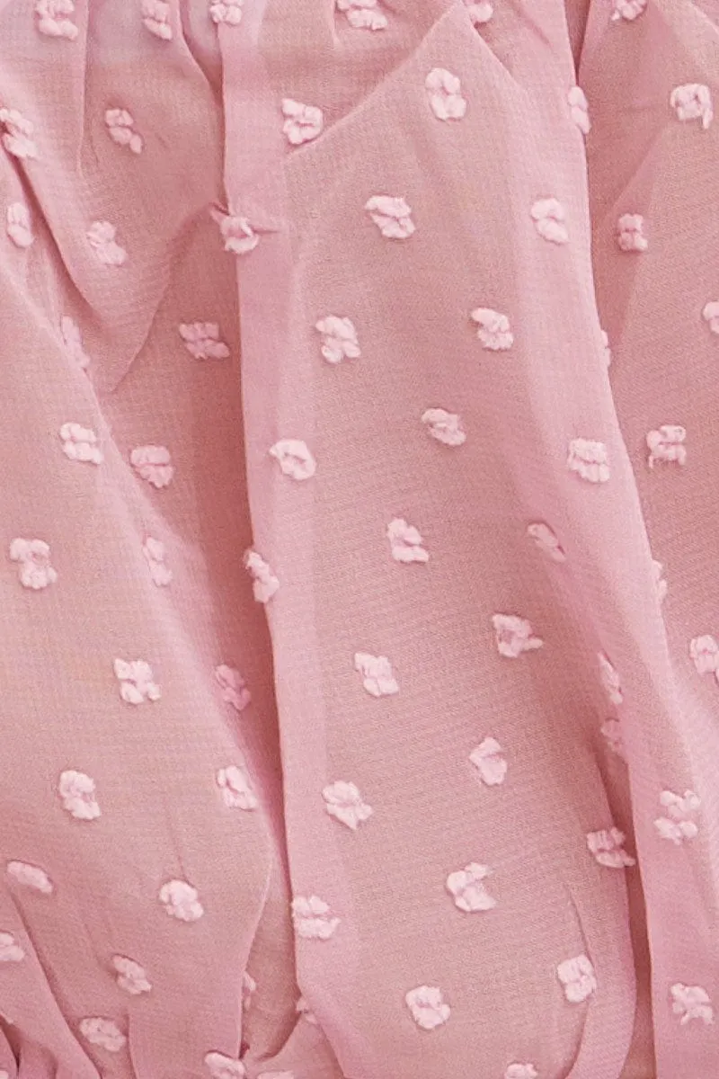 Pink Crop Top Long Sleeve