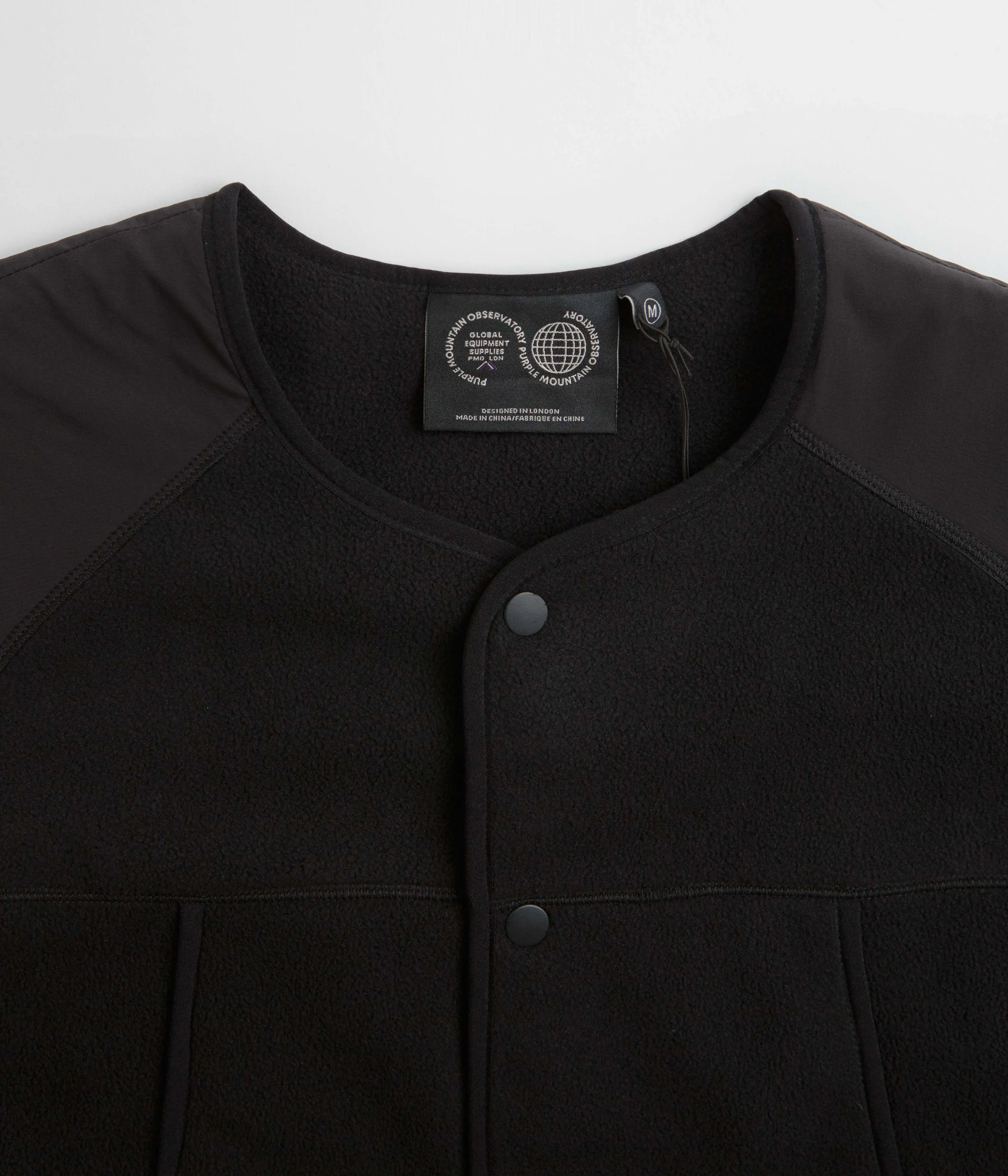 Purple Mountain Observatory Micro Fleece Cardigan - Black