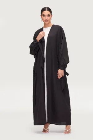 Safiyah Open Abaya - Black