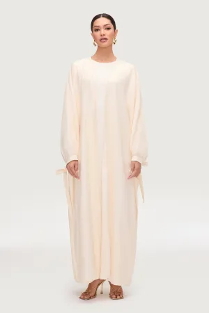Safiyah Open Abaya - Panna Cotta