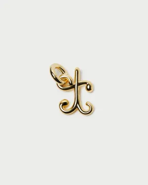 Small Gold Letter T Charm